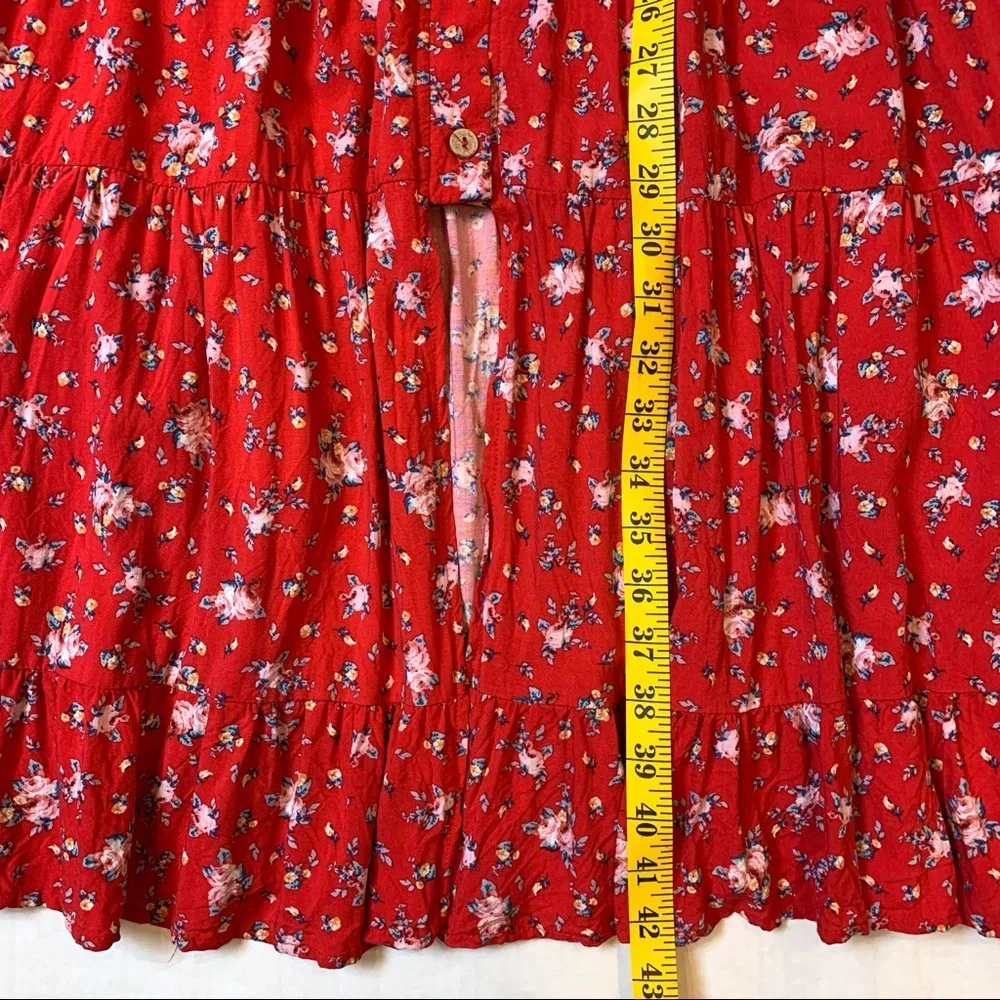 Band Of Gypsies Floral Tiered Midaxi Dress XS - Picture 10 of 12